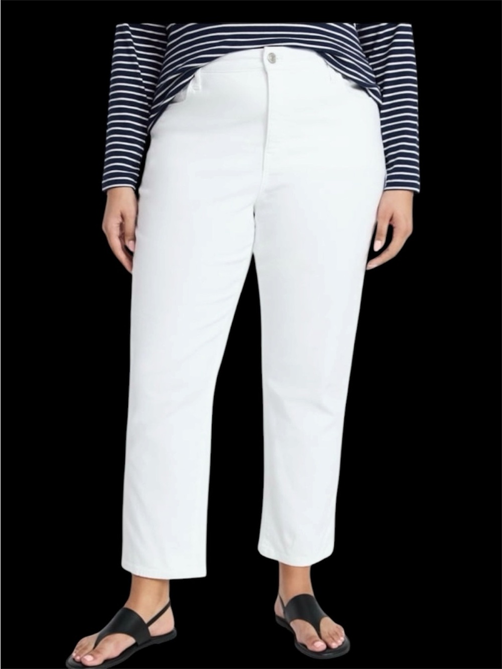 Terra & Sky Vivid White High Rise Core  Straight-Leg Jeans Women’s Size 22w